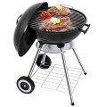 Large Trolley Round Cooking Grill Barbecue Smoker with Chimney Charcoal BBQ